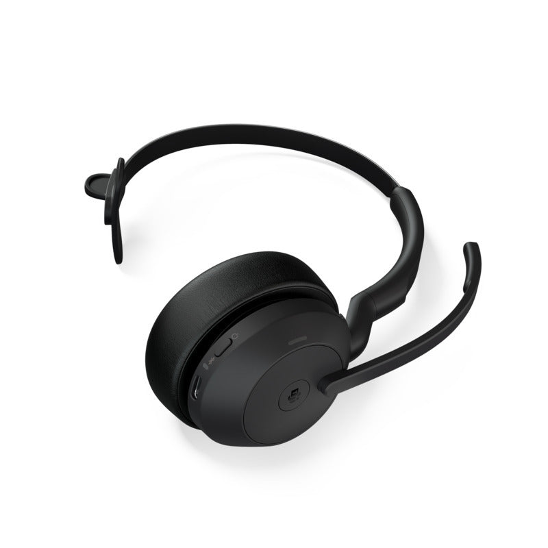 JABRA Evolve2 55 Mono + Charging Stand - Wireless Headset - UC Certified - Active Noise Cancelling - 30m Range - USB A