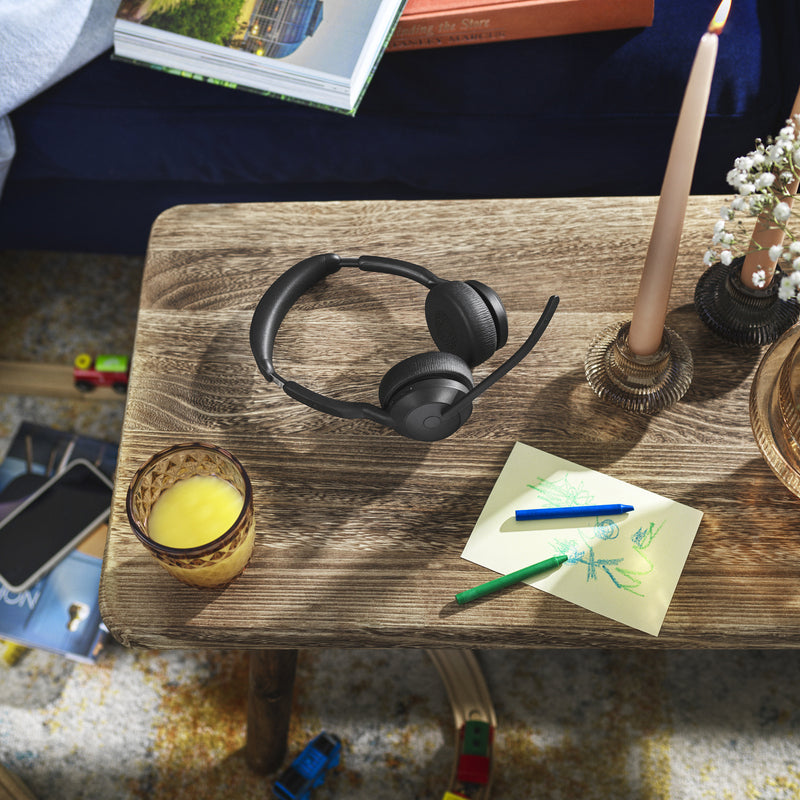 JABRA Evolve2 55 Stereo Wireless Headset - Microsoft Teams & Open Office Certified - Active Noise Cancelling - 30m Range - 28mm Driver - USB C