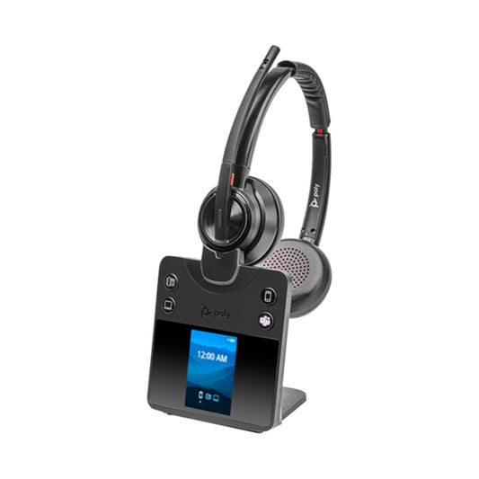 Poly Savi 8420 Office DECT Headset - Stereo - MS - USB A - PC/Deskphone/Mobile