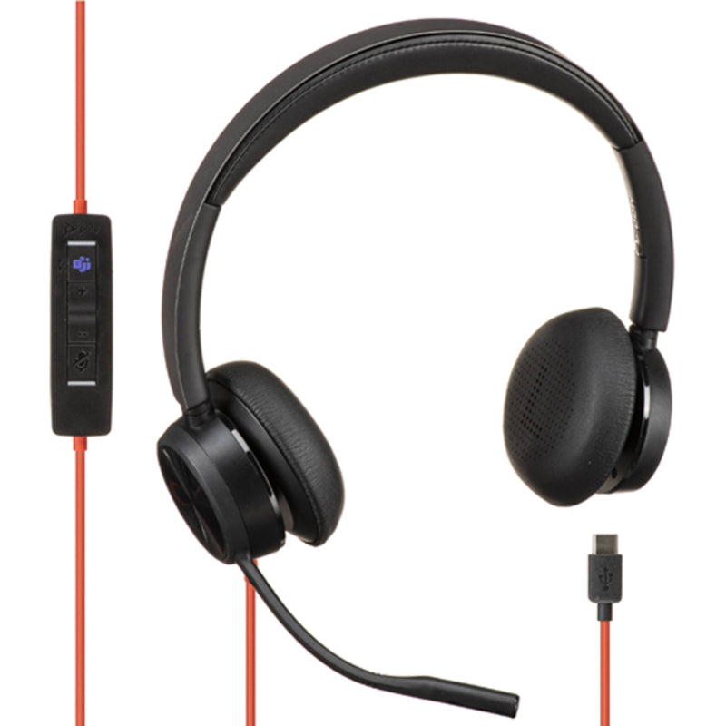 HP Poly Blackwire C5220 Corded Headset - Stereo - UC - 3.5mm - USB C - inc USB A Adaptor