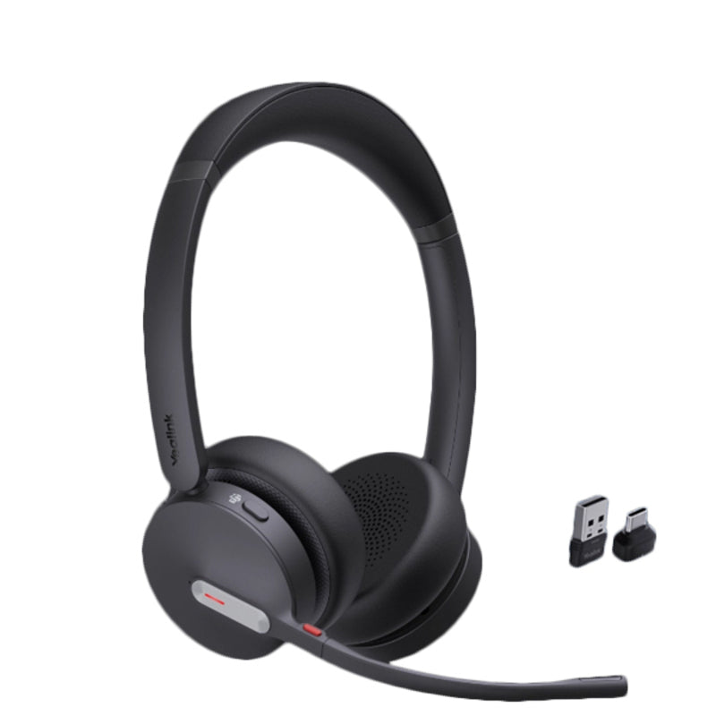 Yealink BH70 Entry-Level Stereo Bluetooth Headset with BT51 Dongle, Black, USB-C MS