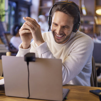 JABRA Evolve2 65 Flex Stereo Wireless Headset - UC Certified - Collapsible - Active Noise Cancelling - Dual Foam - USB C