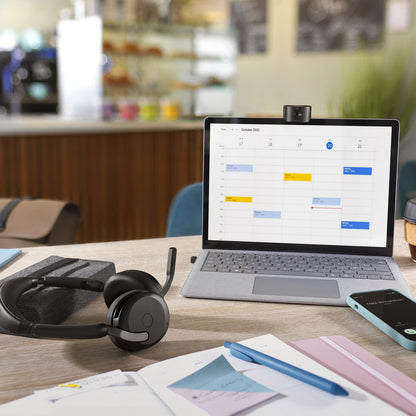Evolve2 65 Flex Bluetooth Headset - USB-C MS Stereo with Wireless Charging Stand