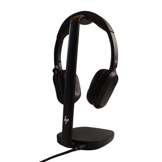 HP Poly Focus 625 Stereo Bluetooth Headset with Wireless Charging Stand - ANC - BT700 USB-C Dongle